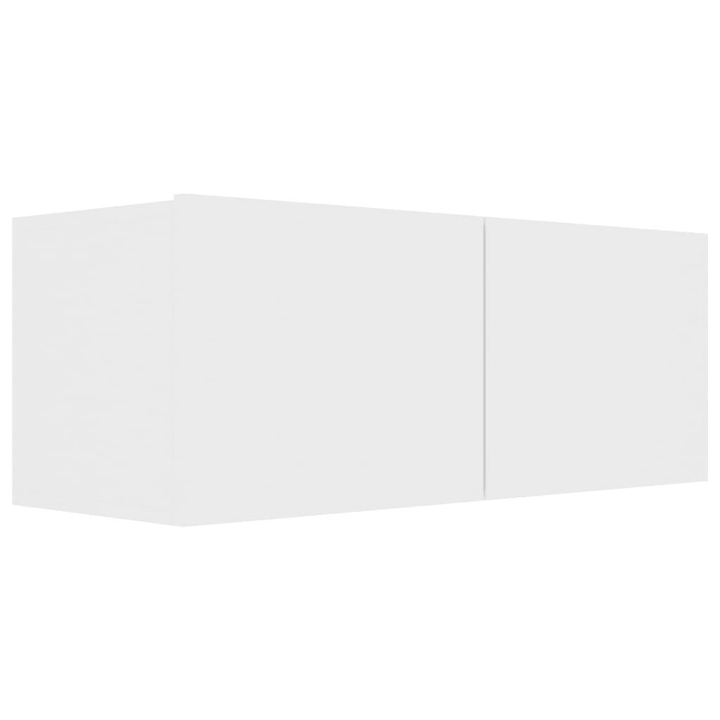 -Delige Tv-Meubelset Bewerkt Hout 80 x 30 x 30 cm Wit