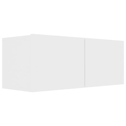 -Delige Tv-Meubelset Bewerkt Hout 80 x 30 x 30 cm Wit