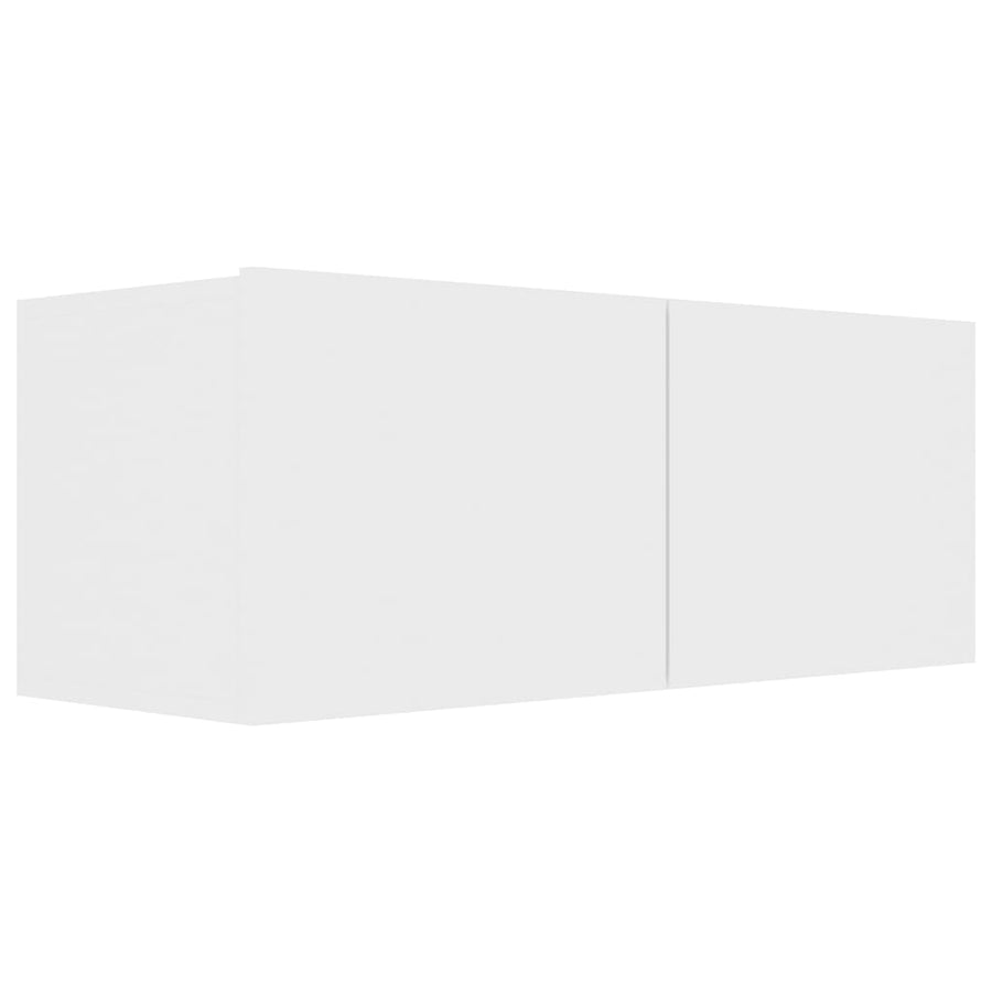 -Delige Tv-Meubelset Bewerkt Hout 80 x 30 x 30 cm Wit