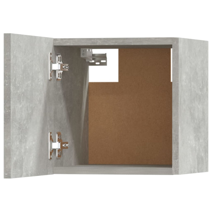 -Delige Tv-Meubelset Bewerkt Hout 80 x 30 x 30 cm Betongrijs