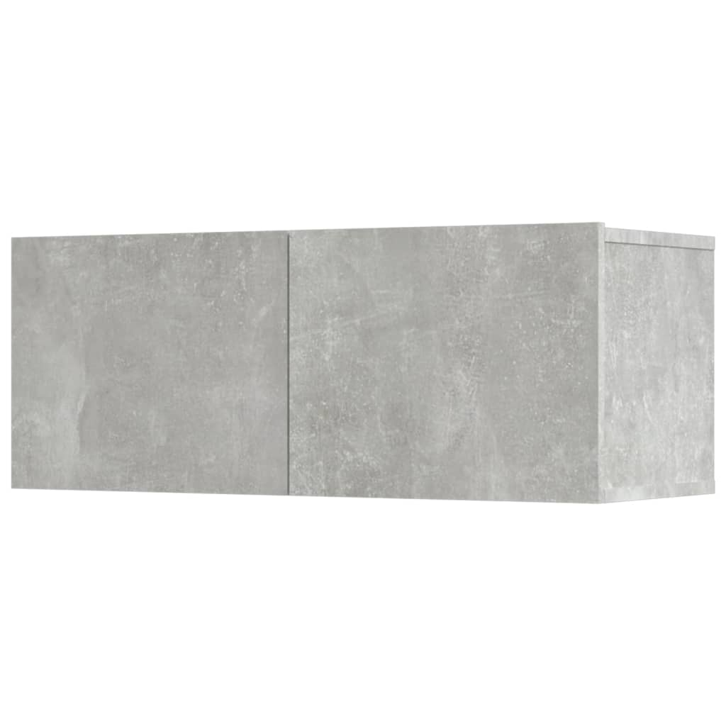 -Delige Tv-Meubelset Bewerkt Hout 80 x 30 x 30 cm Betongrijs