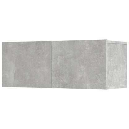 -Delige Tv-Meubelset Bewerkt Hout 80 x 30 x 30 cm Betongrijs