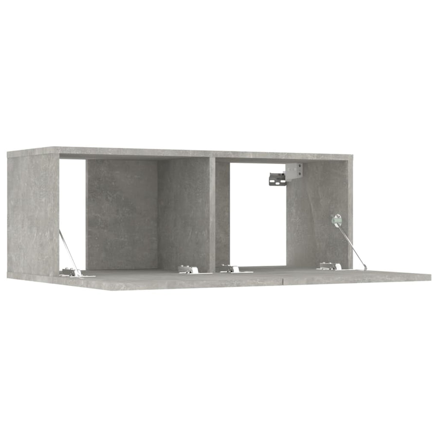 -Delige Tv-Meubelset Bewerkt Hout 80 x 30 x 30 cm Betongrijs