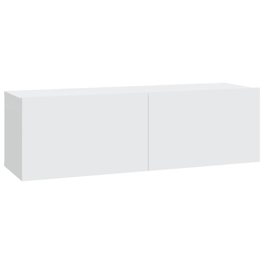 -Delige Tv-Meubelset Bewerkt Hout 100 x 30 x 30 cm Wit