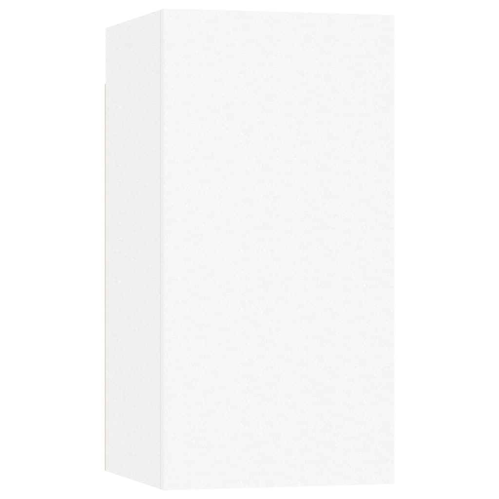 6-Delige Tv-Meubelset Bewerkt Hout 80 cm Wit