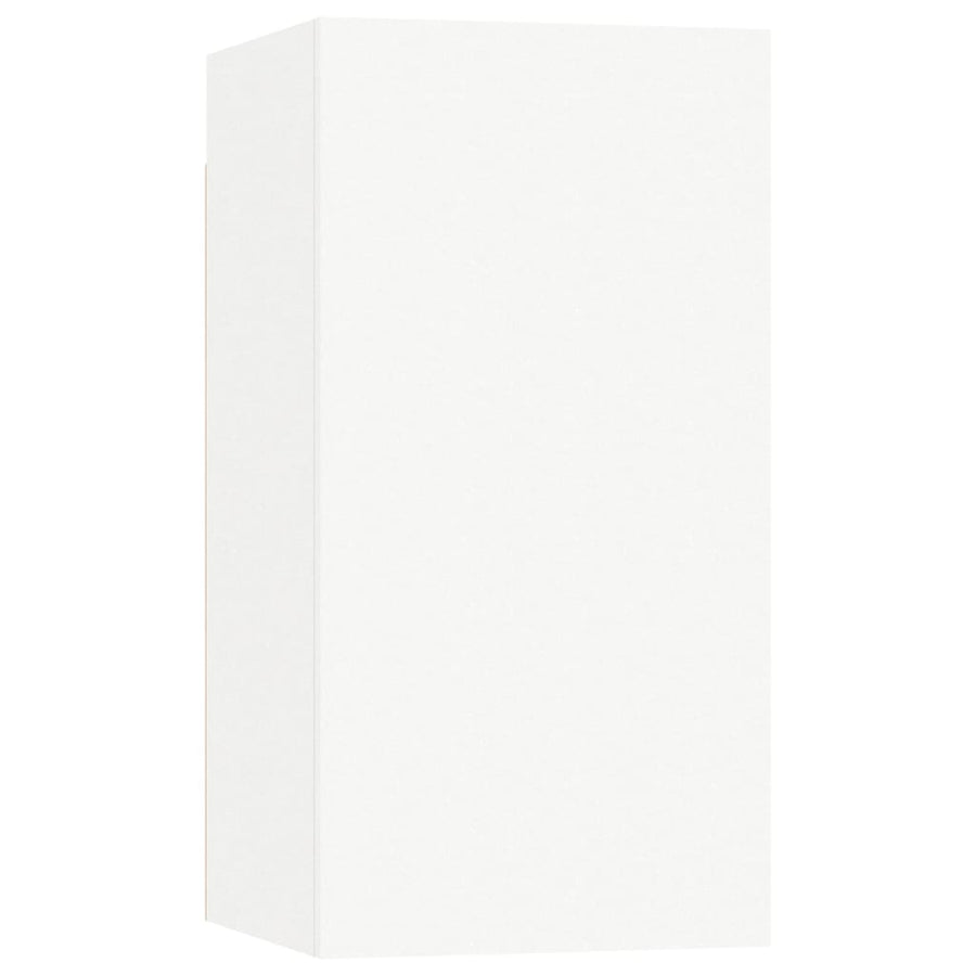 6-Delige Tv-Meubelset Bewerkt Hout 80 cm Wit