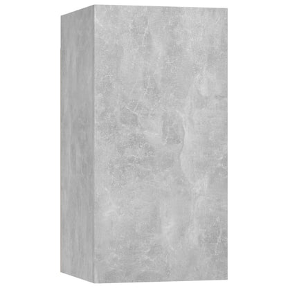 6-Delige Tv-Meubelset Bewerkt Hout 80 cm Betongrijs