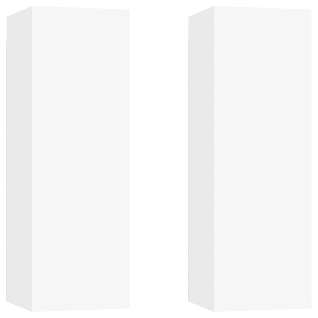 -Delige Tv-Meubelset Bewerkt Hout 100 x 30 x 30 cm Wit