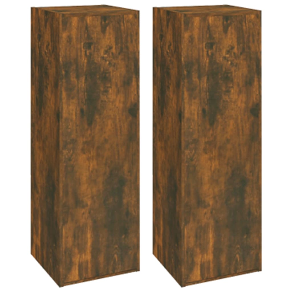 -Delige Tv-Meubelset Bewerkt Hout Kleurig 100 x 30 x 30 cm Gerookt eiken