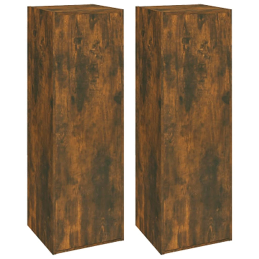 -Delige Tv-Meubelset Bewerkt Hout Kleurig 100 x 30 x 30 cm Gerookt eiken