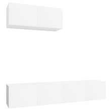 -Delige Tv-Meubelset Bewerkt Hout 80 x 30 x 30 cm Wit
