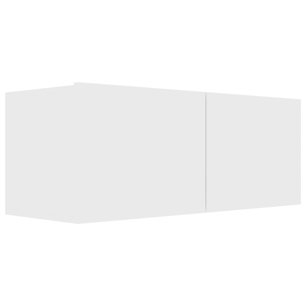-Delige Tv-Meubelset Bewerkt Hout 80 x 30 x 30 cm Wit