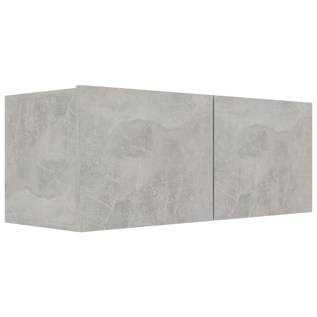 -Delige Tv-Meubelset Bewerkt Hout 80 x 30 x 30 cm Betongrijs