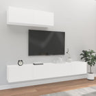 3-Piece TV Cabinet Set Engineered Wood White