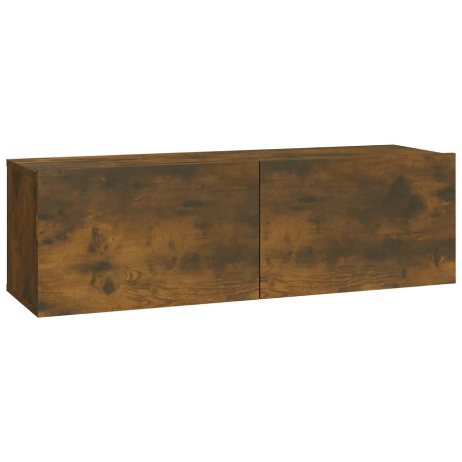 3-Delige Tv-Meubelset Bewerkt Hout Kleurig 100 cm