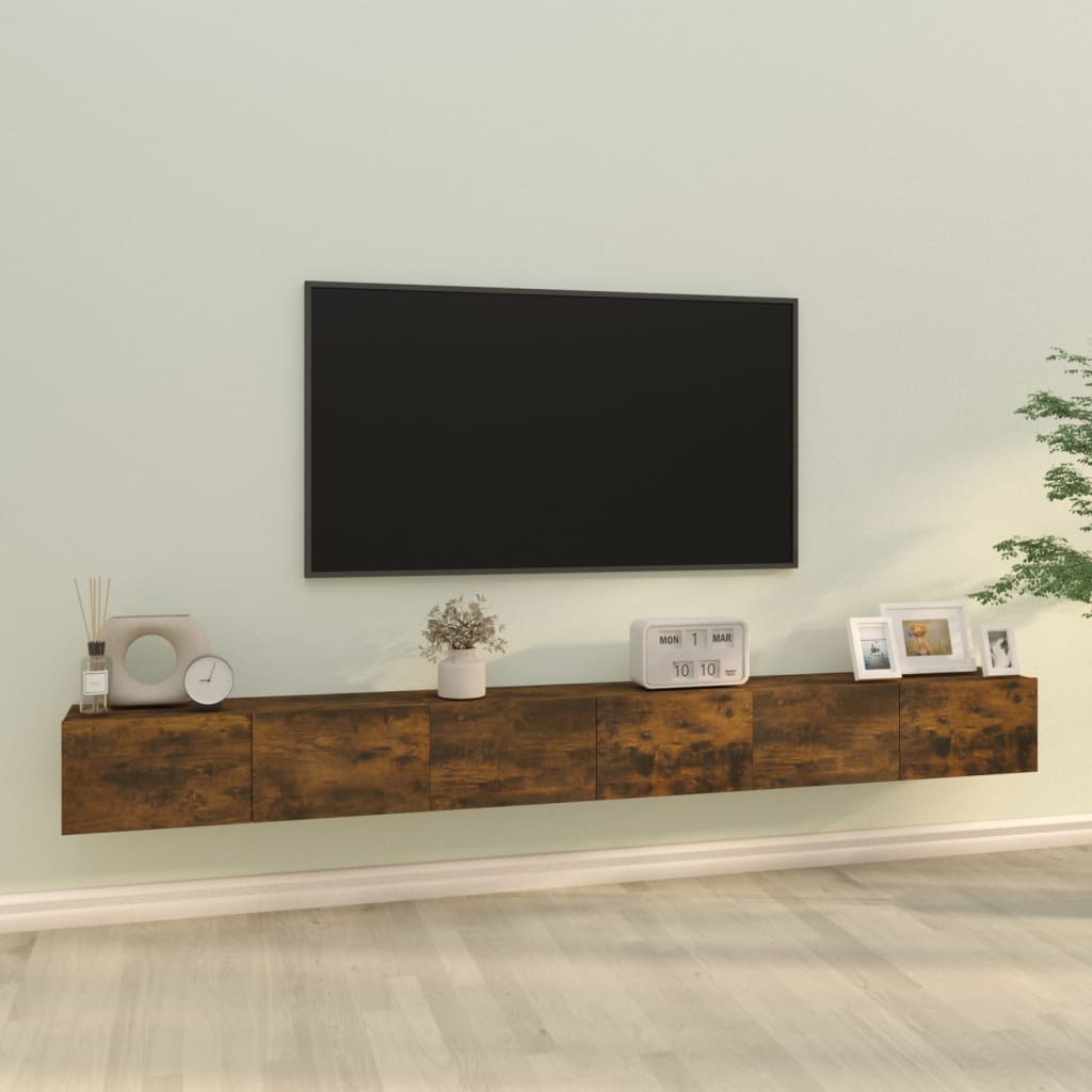 3-Delige Tv-Meubelset Bewerkt Hout Kleurig 100 cm
