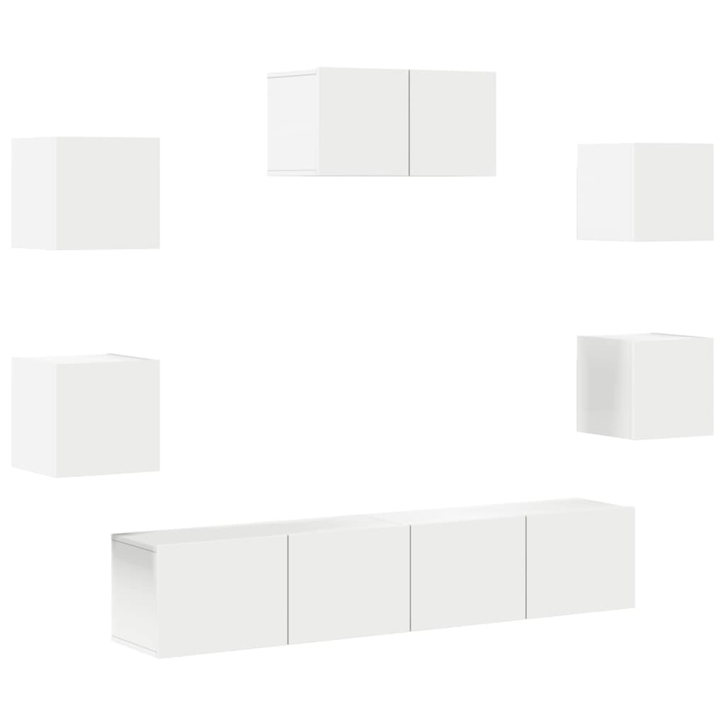 -Delige Tv-Meubelset Bewerkt Hout 60 x 30 x 30 cm