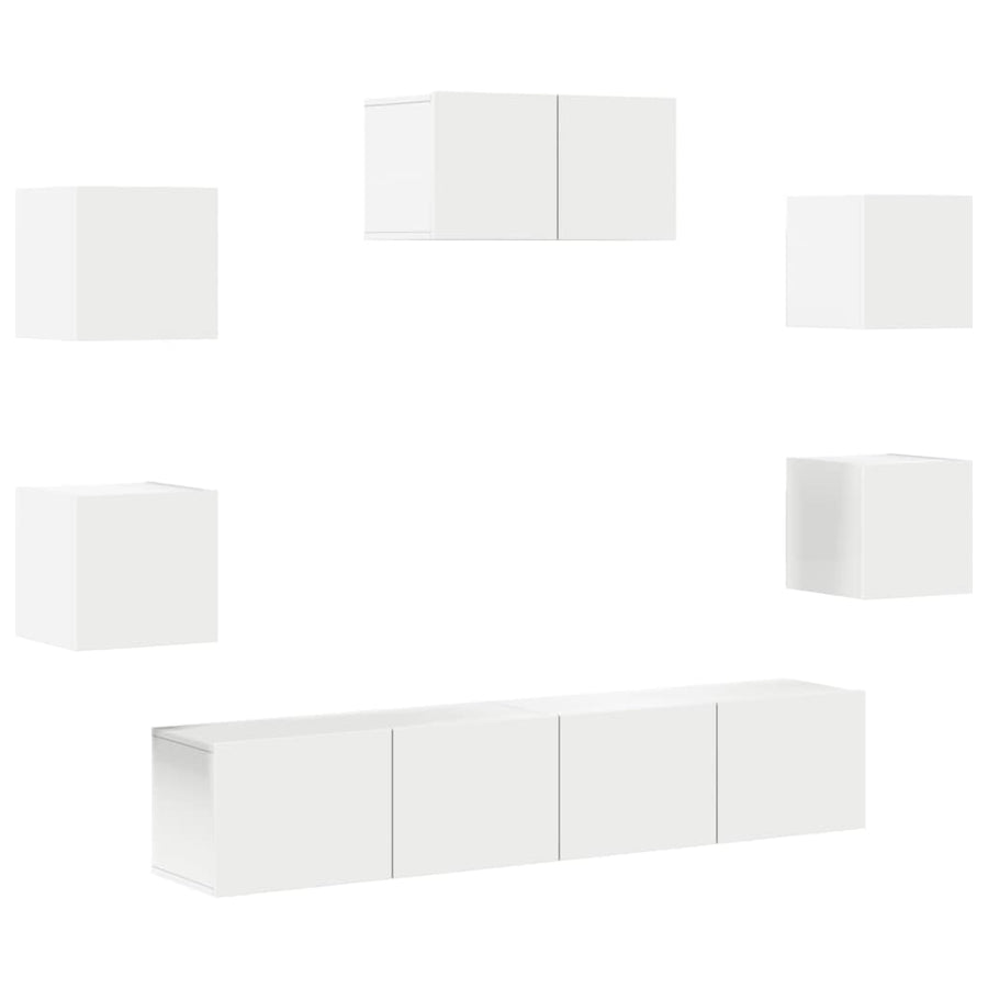 -Delige Tv-Meubelset Bewerkt Hout 60 x 30 x 30 cm