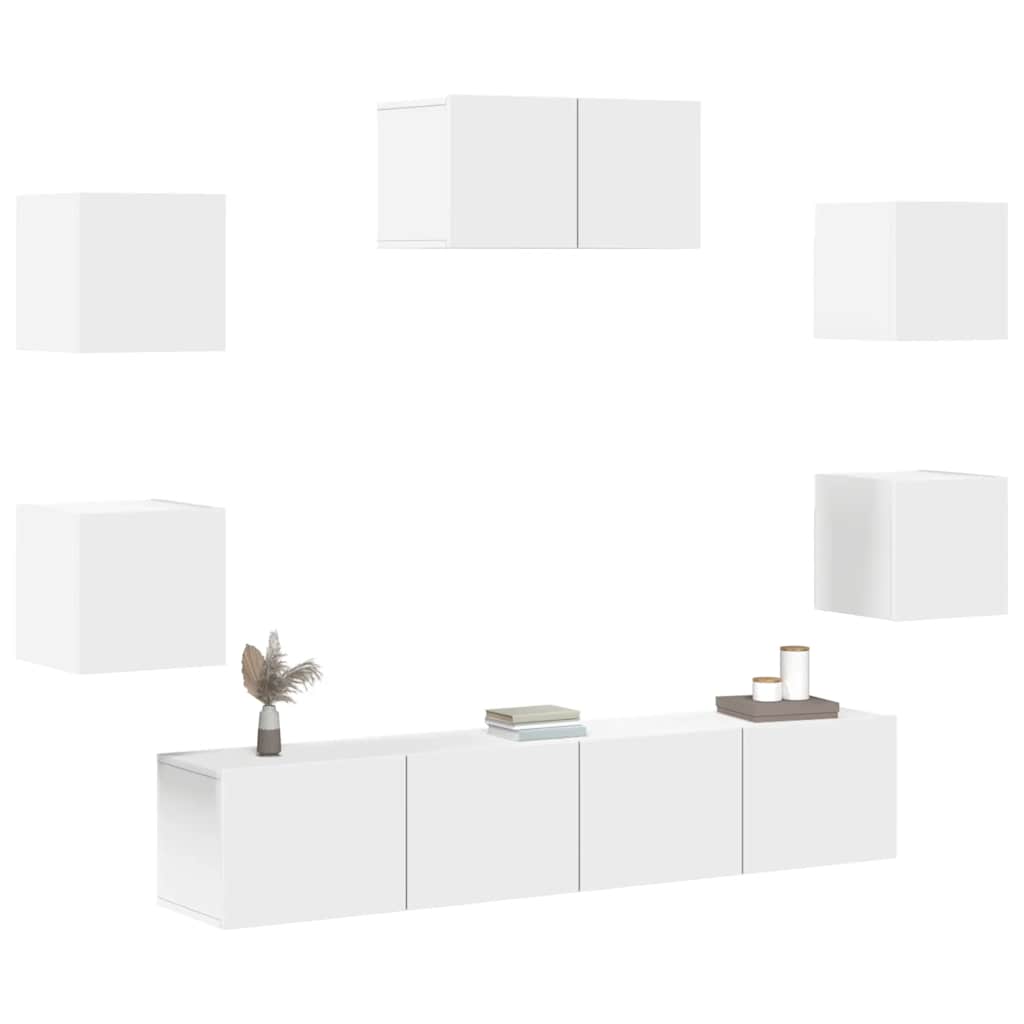 -Delige Tv-Meubelset Bewerkt Hout 60 x 30 x 30 cm