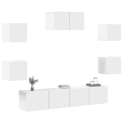 -Delige Tv-Meubelset Bewerkt Hout 60 x 30 x 30 cm