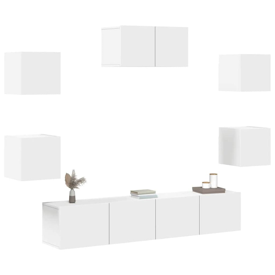 -Delige Tv-Meubelset Bewerkt Hout 60 x 30 x 30 cm