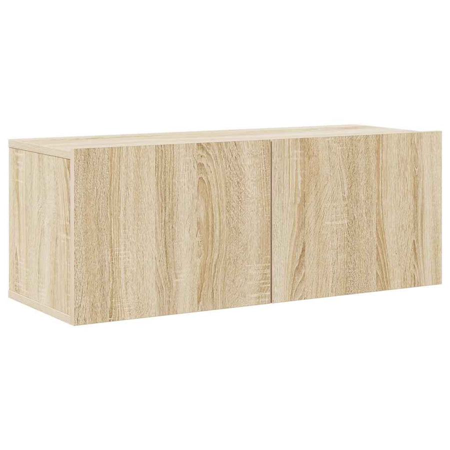 7-Delige Tv-Meubelset Bewerkt Hout Kleurig 60 x 30 x 30 cm Sonoma eiken