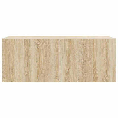 7-Delige Tv-Meubelset Bewerkt Hout Kleurig 60 x 30 x 30 cm Sonoma eiken
