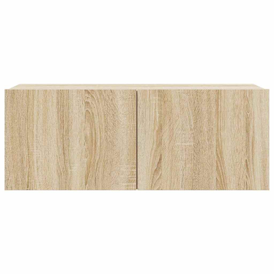 7-Delige Tv-Meubelset Bewerkt Hout Kleurig 60 x 30 x 30 cm Sonoma eiken