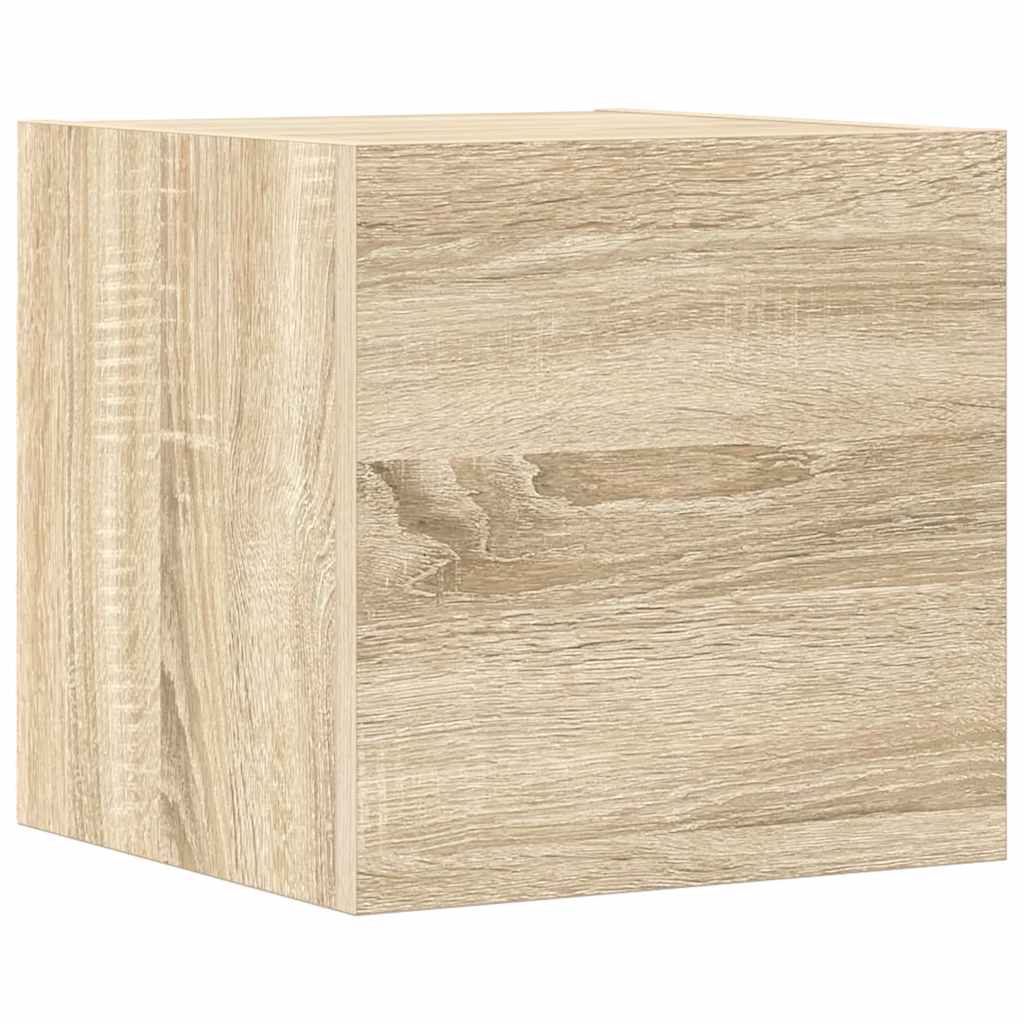 7-Delige Tv-Meubelset Bewerkt Hout Kleurig 60 x 30 x 30 cm Sonoma eiken