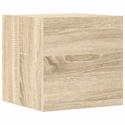 7-Delige Tv-Meubelset Bewerkt Hout Kleurig 60 x 30 x 30 cm Sonoma eiken