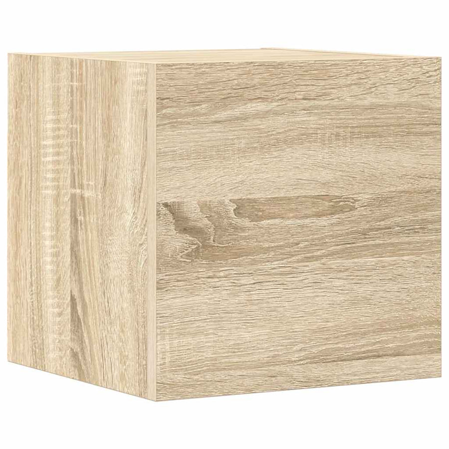 7-Delige Tv-Meubelset Bewerkt Hout Kleurig 60 x 30 x 30 cm Sonoma eiken