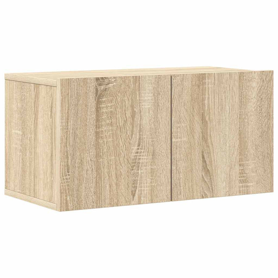 7-Delige Tv-Meubelset Bewerkt Hout Kleurig 60 x 30 x 30 cm Sonoma eiken
