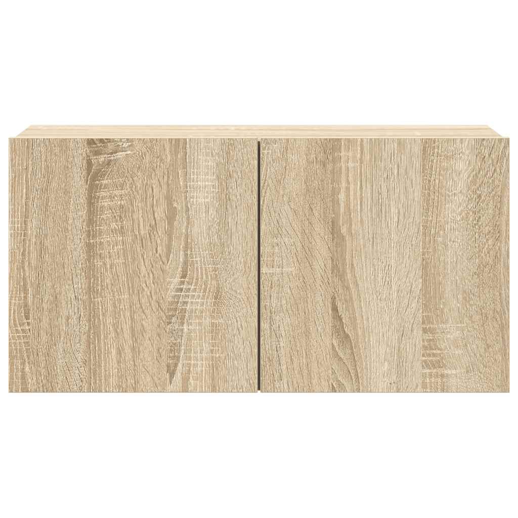 7-Delige Tv-Meubelset Bewerkt Hout Kleurig 60 x 30 x 30 cm Sonoma eiken