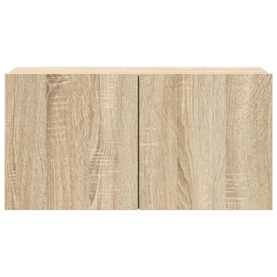 7-Delige Tv-Meubelset Bewerkt Hout Kleurig 60 x 30 x 30 cm Sonoma eiken