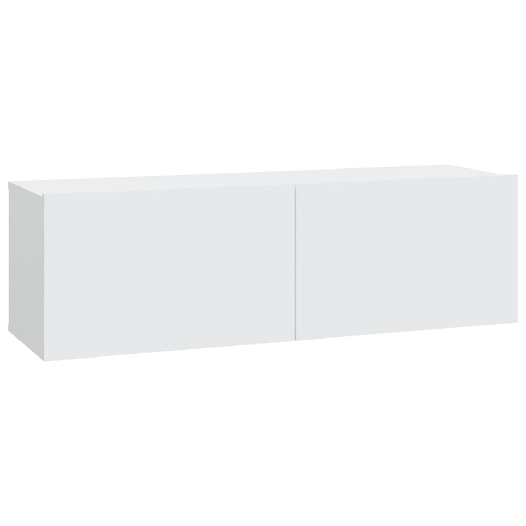 -Delige Tv-Meubelset Bewerkt Hout 100 x 30 x 30 cm Wit