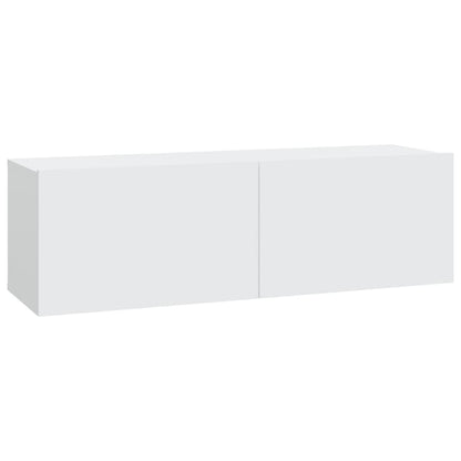 -Delige Tv-Meubelset Bewerkt Hout 100 x 30 x 30 cm Wit