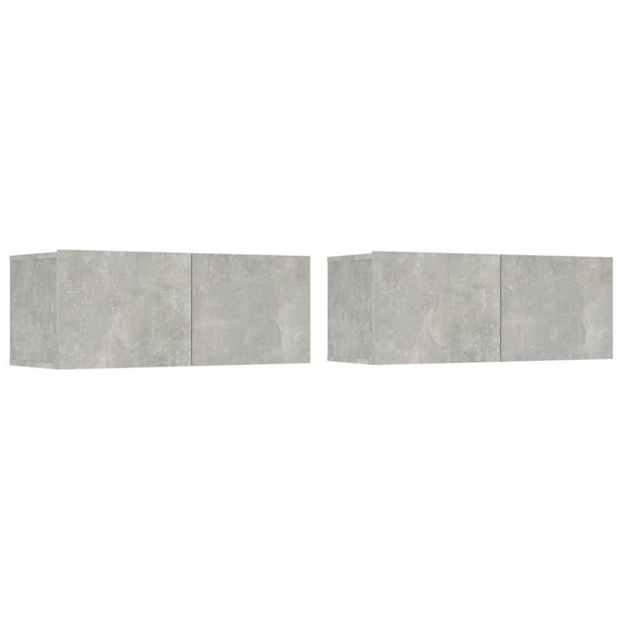 -Delige Tv-Meubelset Bewerkt Hout 80 x 30 x 30 cm Betongrijs