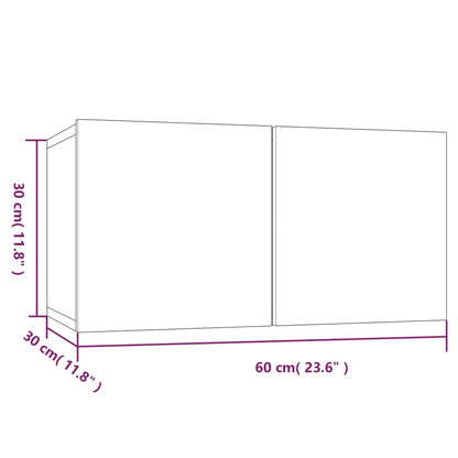 4-Delige Tv-Meubelset Bewerkt Hout Kleurig 80 x 30 x 30 cm Gerookt eiken