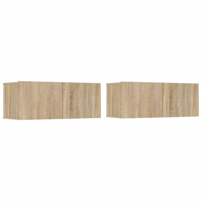 -Delige Tv-Meubelset Bewerkt Hout Kleurig 100 x 30 x 30 cm Sonoma eiken