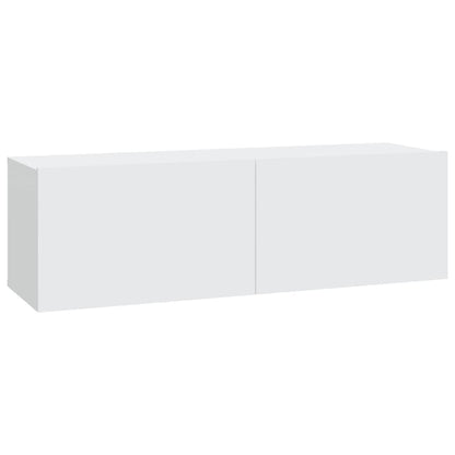 -Delige Tv-Meubelset Bewerkt Hout 7 100 x 30 x 30 cm Wit