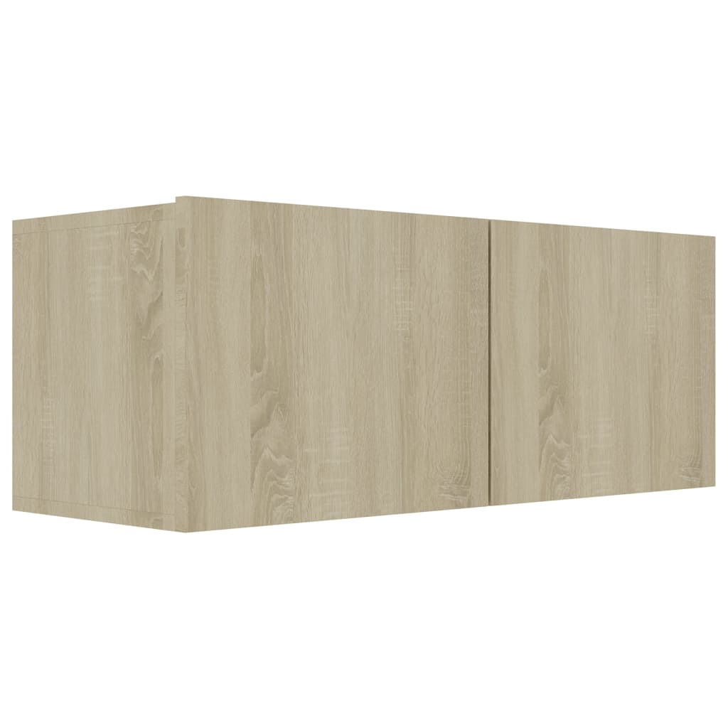 -Delige Tv-Meubelset Bewerkt Hout Kleurig 7 100 x 30 x 30 cm Sonoma eiken