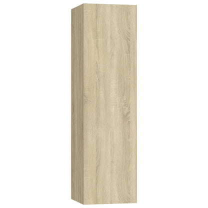 -Delige Tv-Meubelset Bewerkt Hout Kleurig 7 100 x 30 x 30 cm Sonoma eiken