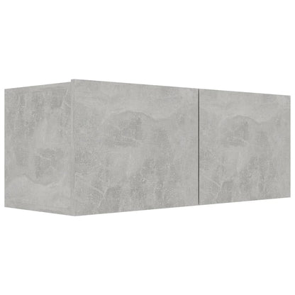 -Delige Tv-Meubelset Bewerkt Hout 7 100 x 30 x 30 cm Betongrijs