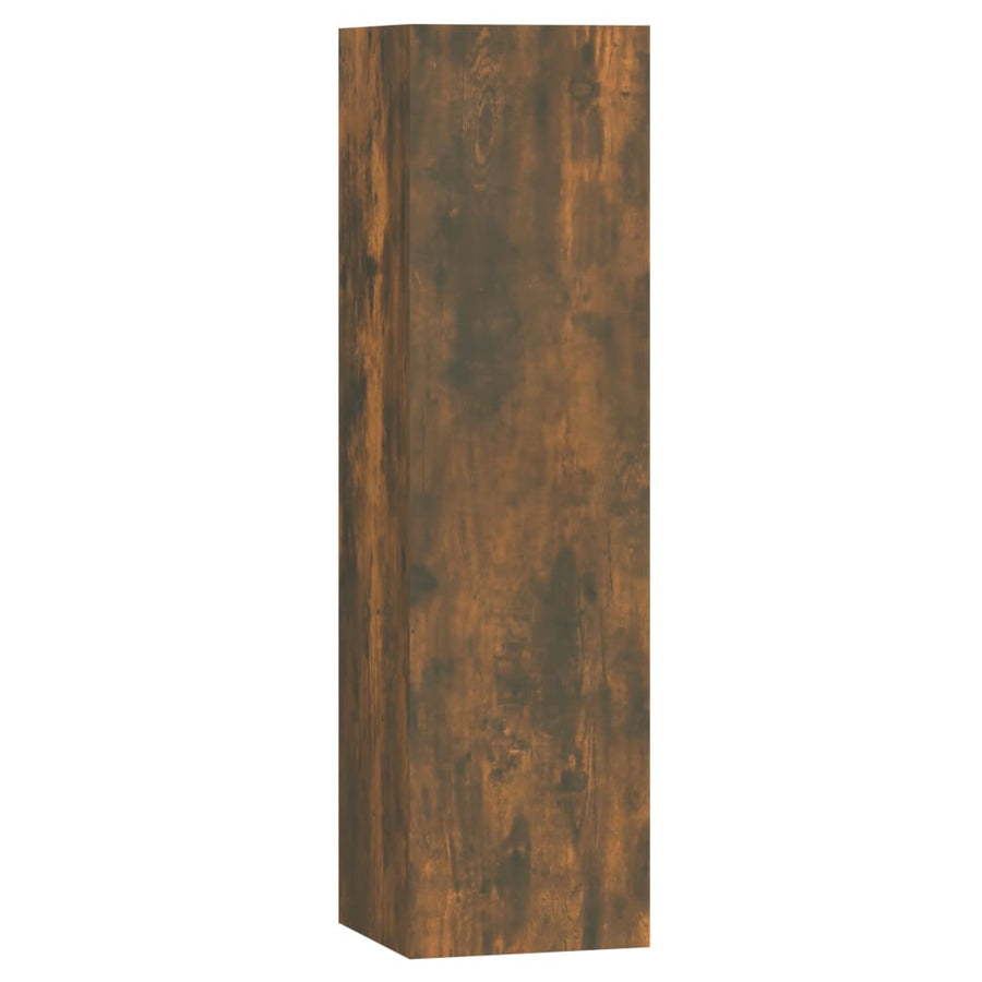 -Delige Tv-Meubelset Bewerkt Hout Kleurig 7 100 x 30 x 30 cm Gerookt eiken
