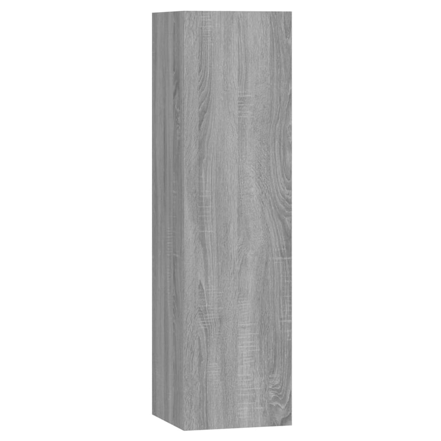-Delige Tv-Meubelset Bewerkt Hout Eikenkleurig 7 100 x 30 x 30 cm Grijs sonoma