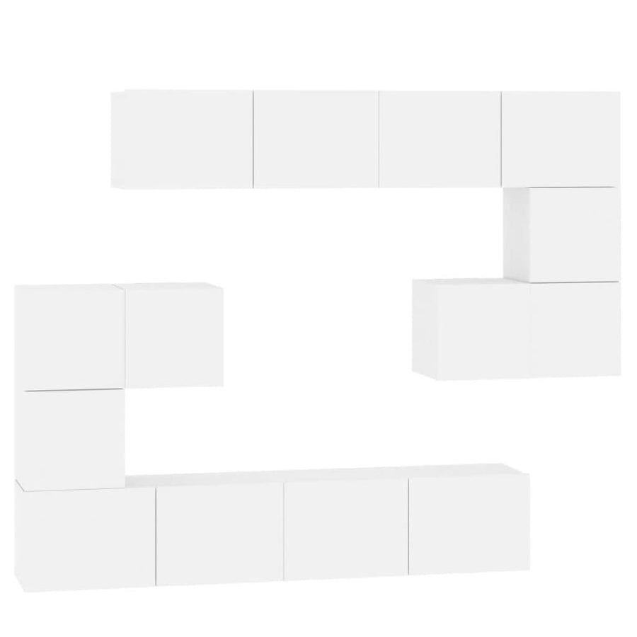 Tv-Wandmeubel Bewerkt Hout 80 cm Wit