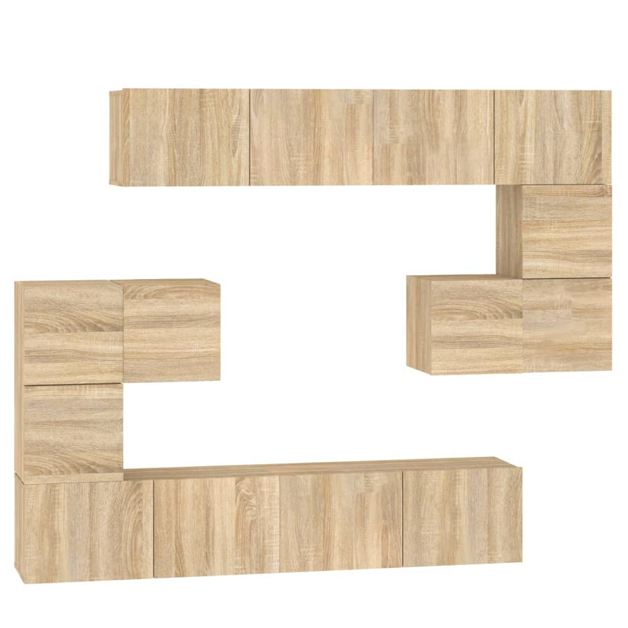 Tv-Wandmeubel Bewerkt Hout Kleurig 80 cm Sonoma eiken