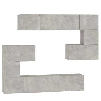 Tv-Wandmeubel Bewerkt Hout 80 x 30 x 30 cm Betongrijs