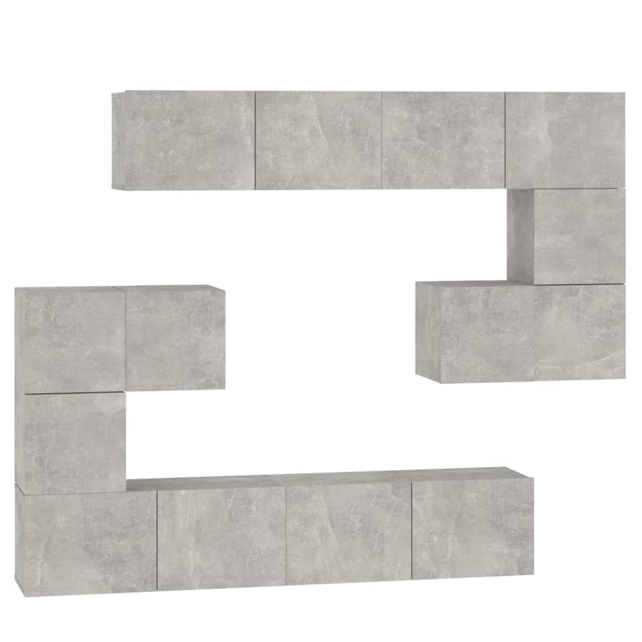 Tv-Wandmeubel Bewerkt Hout 80 x 30 x 30 cm Betongrijs