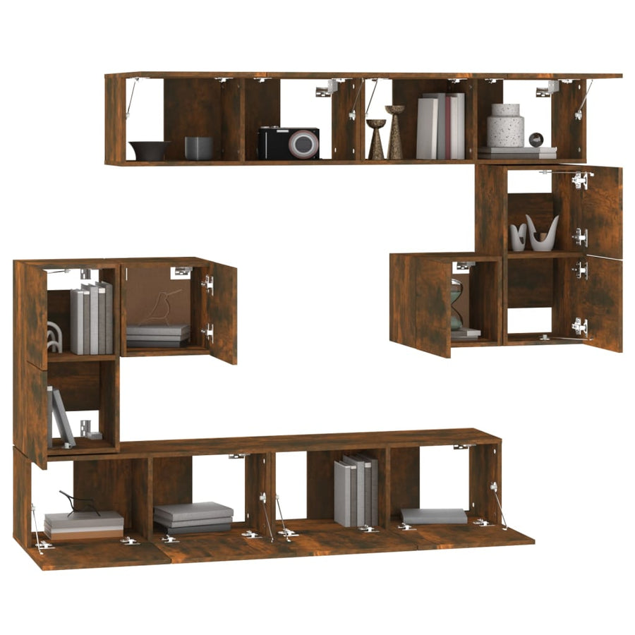 Tv-Wandmeubel Bewerkt Hout Kleurig 80 cm